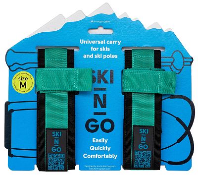 Превью  Стяжка для горных лыж и палок SKI-N-GO (Пара) Green 60-95 (643VZ-TL17_BLGR)